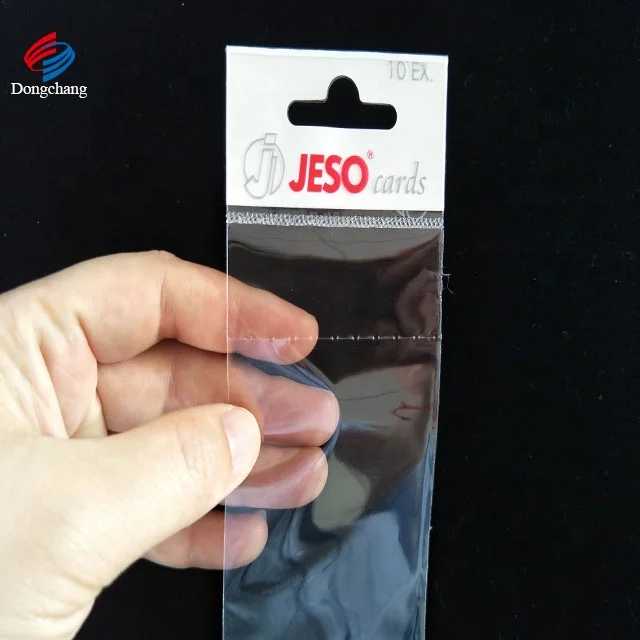 2015 Hot sale opp head card bag with custom printing and euro hole header