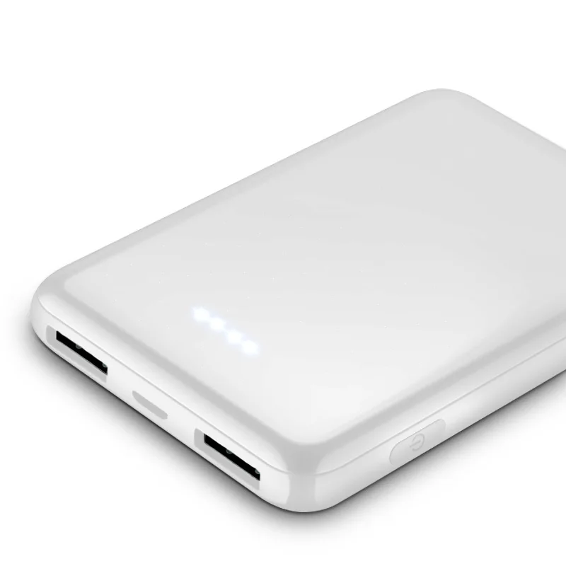 SOSLPAI 2022 new design mini power bank 5000 mAh slim dual usb output power bank