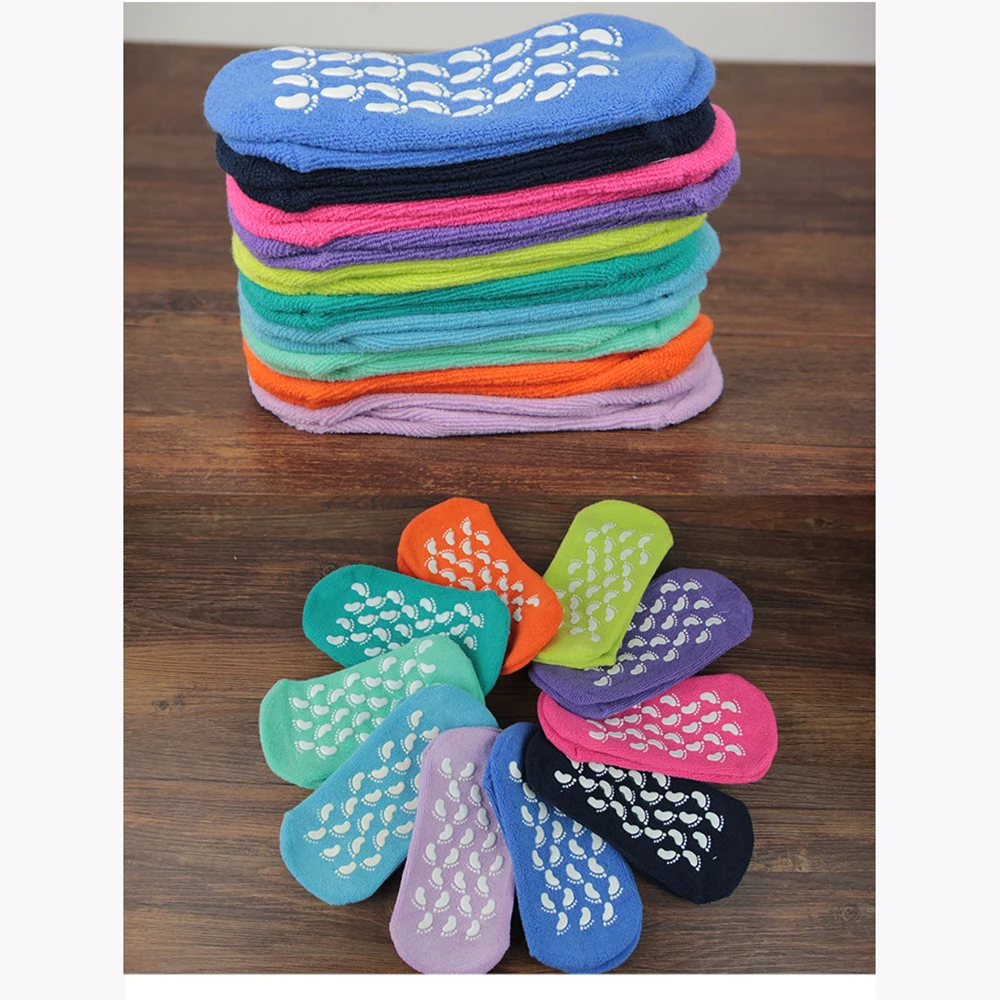 2017 увлажняющие красивые Лавандовые спа гелевые носки для ухода за кожей, против сухости и отшелушивания, лучшие здоровые цвета, эфирное масло для женщин