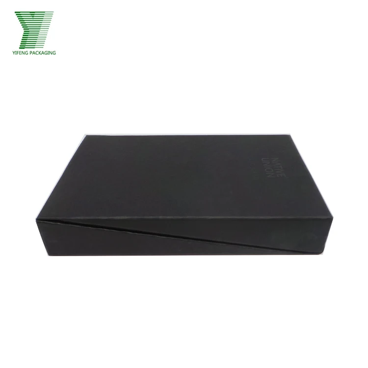 Custom Logo Printed Digital 3C Products Box Cardboard Pack Black A4 Gift Box for Electronic Products Earphone Packaging