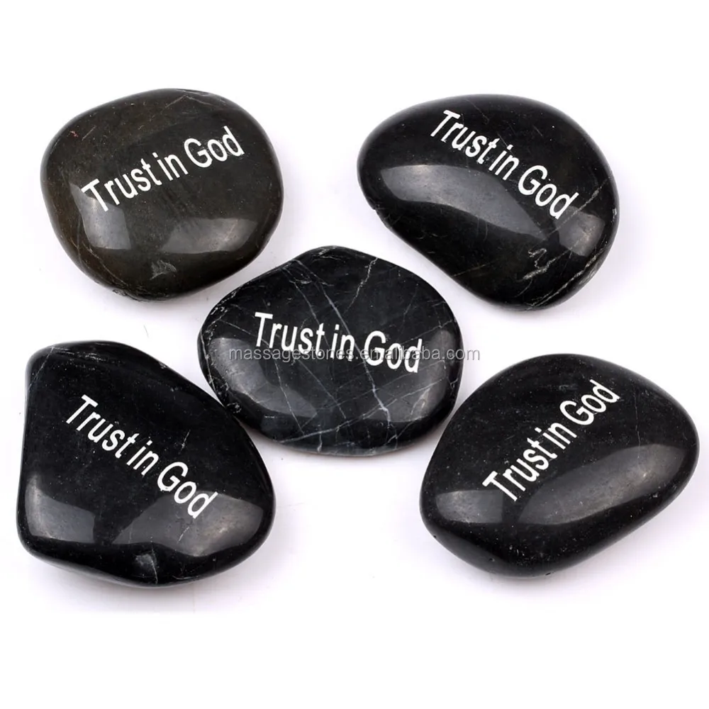
Bulk wholesale black garden rocks engraved 