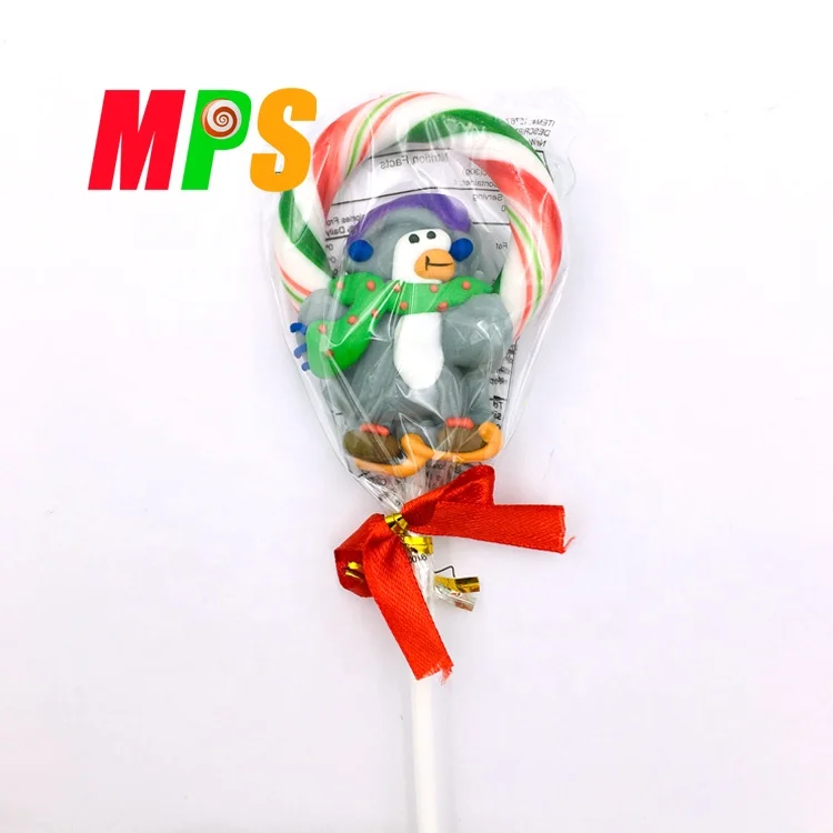 High Quality Christmas Series Shaped of Wreath Lollipop Hard Candy
