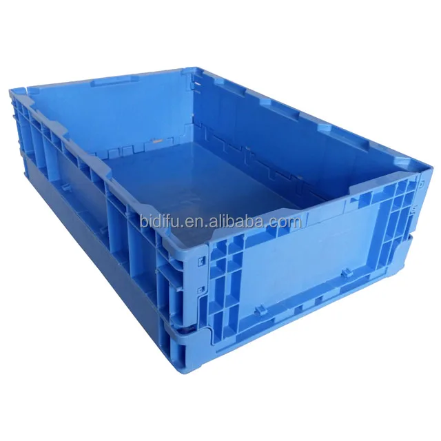 plastic crates folding stackable turnover box with lid plastic moving crate collapsible crate