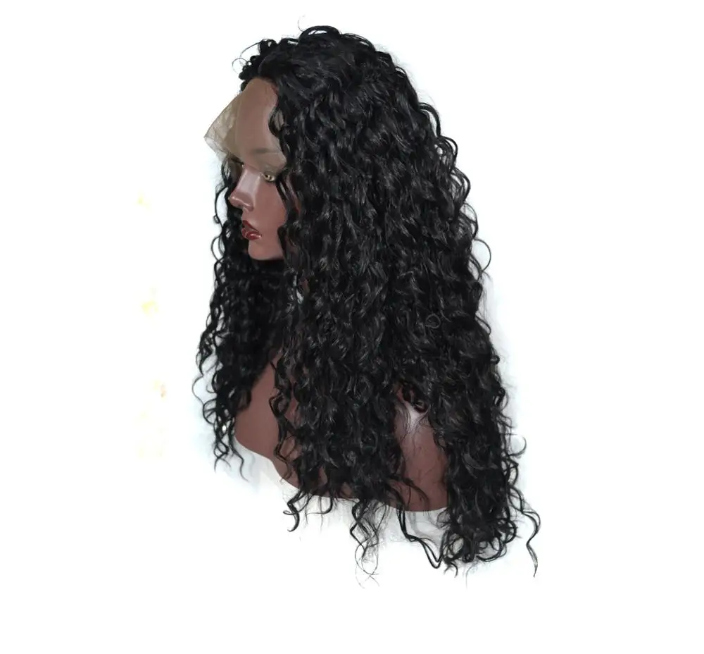 AliLeader Synthetic Deep Wave Lace Front Wig