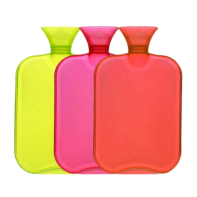 safety material 2l hot water bottle pvc  with cover anti-scald design