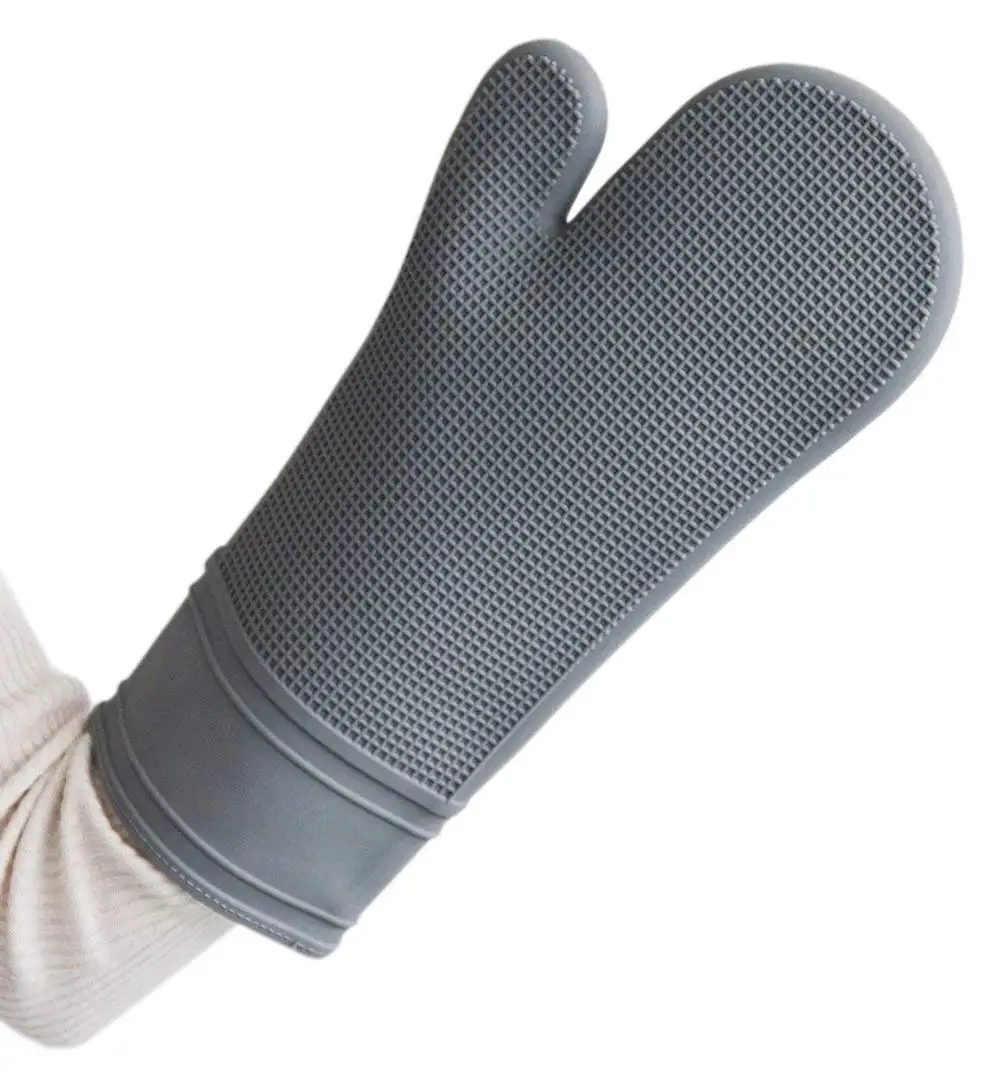 
Silicone Thickening Oven Mitts, Extra Long Professional Heat Resistant Potholder Gloves Oven Mitt, Microwave Oven Baking Anti 
