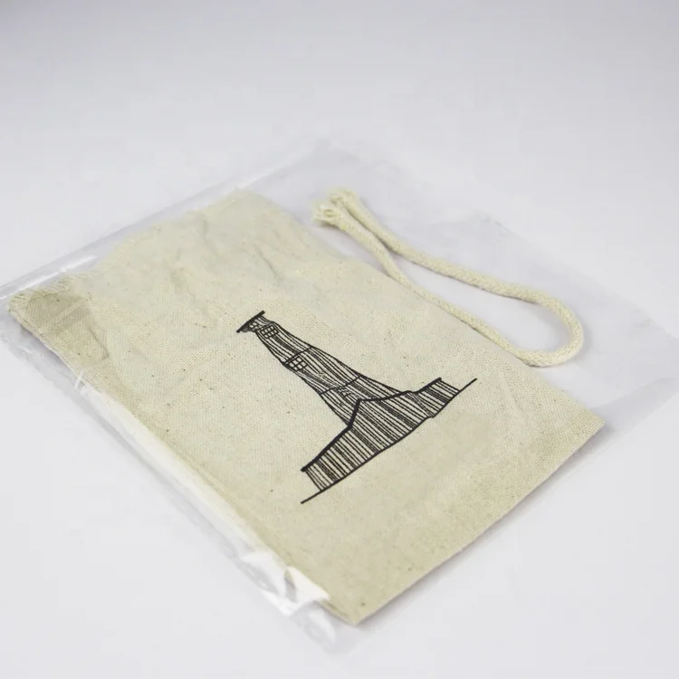 Nature cotton Storage eco-friendly custom logo salt canvas Sundries drawstring organizer Cosmetic Shoes Dust Gift packaging bags