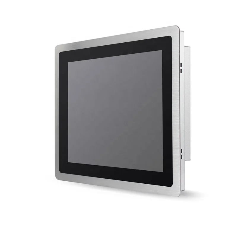 15.6inch panel mounted flat bezel embedded panel PC industrial AIO