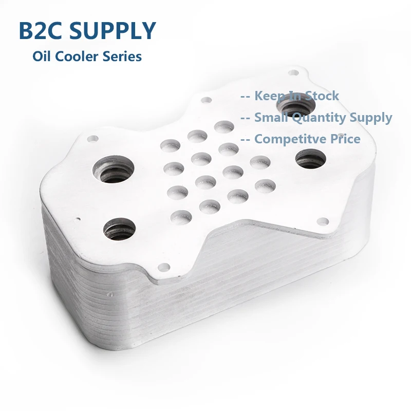 Aluminum Transmission Engine Oil Cooler Kit For 077117021Q / 077117021N / 077117021L