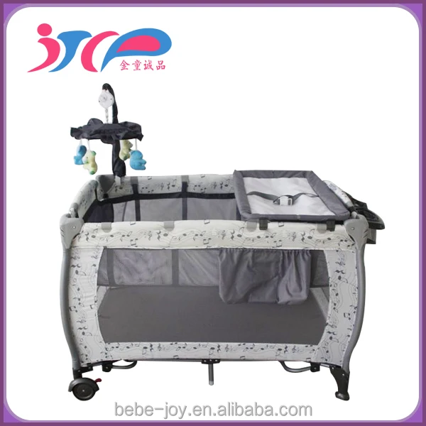 2015 Новая алюминиевая детская складная кроватка, портативная дорожная детская кроватка, детский манеж с сертификатом En