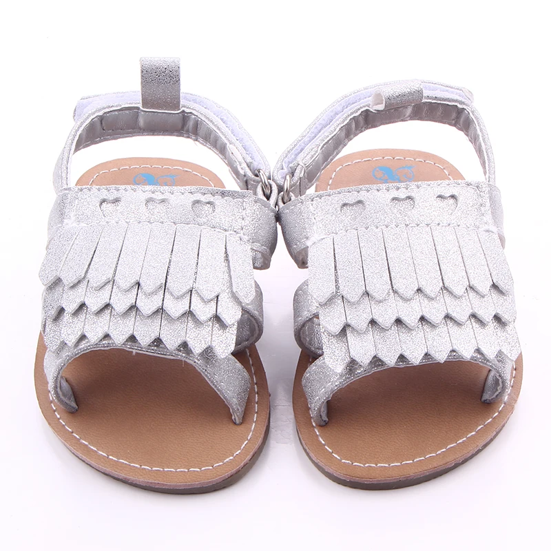 Beautiful tassel design baby leather sandals girl