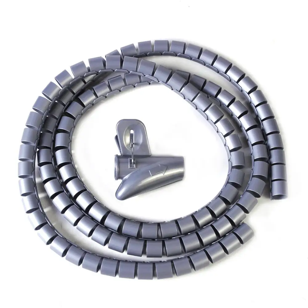 High Quality Spiral Cable Management PE Material 15MM 20MM 25MM Diameter Pack of 1.5/2 Meter