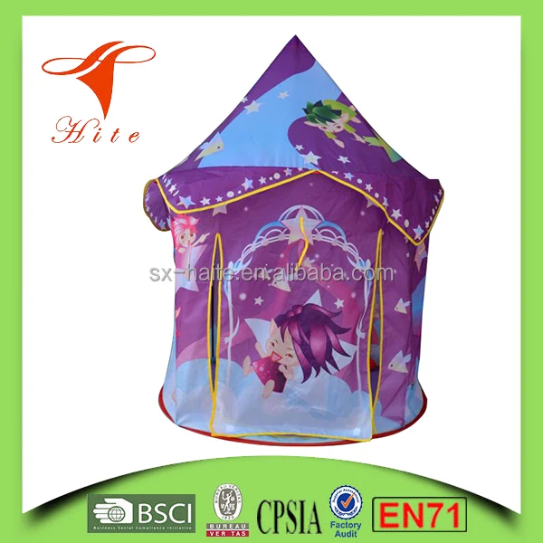 Child Play Princess Pink/Bule Castle Tent For Girls/Boys Indoor Outdoor Playhouse