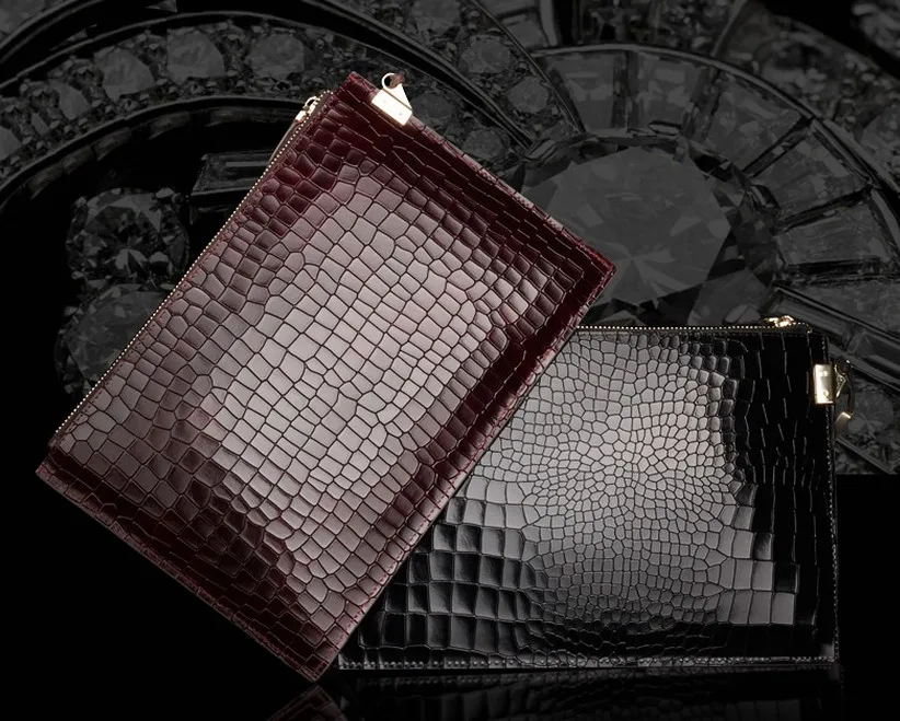 Good quality hot selling Genuine leather Men Fashion and trendy custom phone crocodile wallet for sale