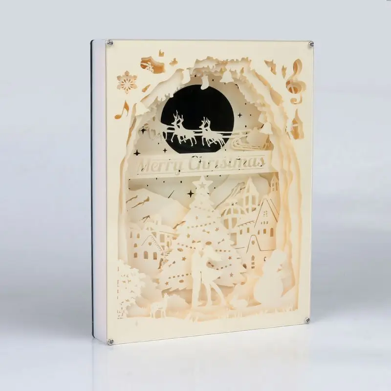 Special design led paper cut shadow light boxes