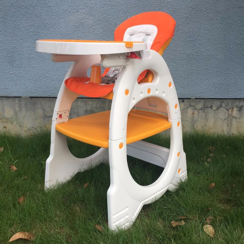 EN71-3 standard multi-function non-taxic plastic free baby feeding high chair 3 in 1 Kids Furniture