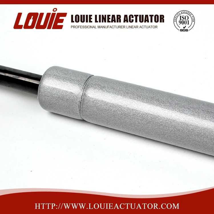 Damper gas spring with metal eyelet for container door