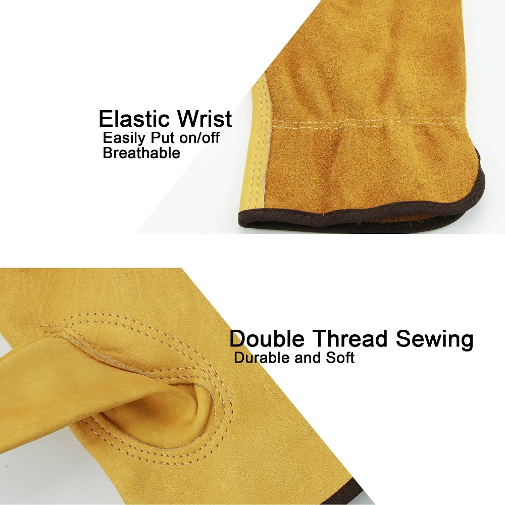 
Working with cowhide leather labor industrial leather hand glove 