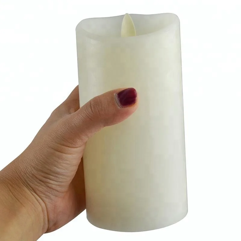 smokeless real wax Artificial Candle LED Ivory Flameless Candle Set with Gift Box