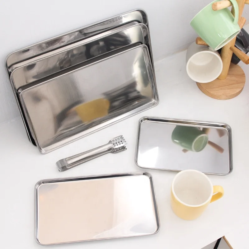 304 Stainless Steel Baking Dishes Pan Oven Trays Kitchen  Bakeware Baking Pans