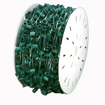 250 футов 6 дюймов белый провод C7 E12 розетка патио рождественские гирлянды на настоящей катушке