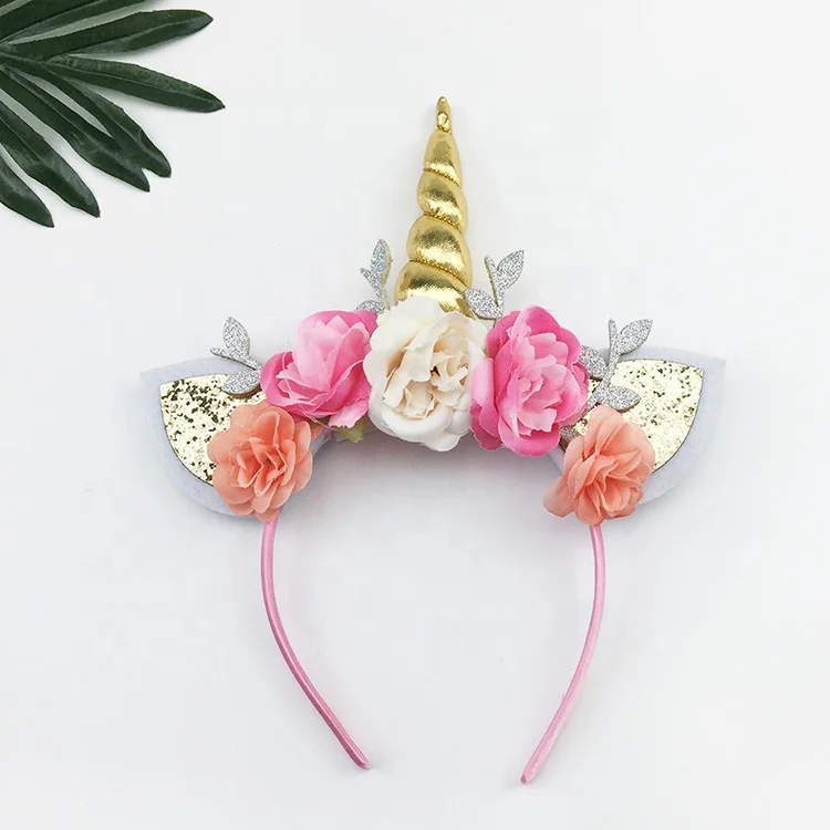 
party girl birthday unicorn knot velvet satin headband oem 
