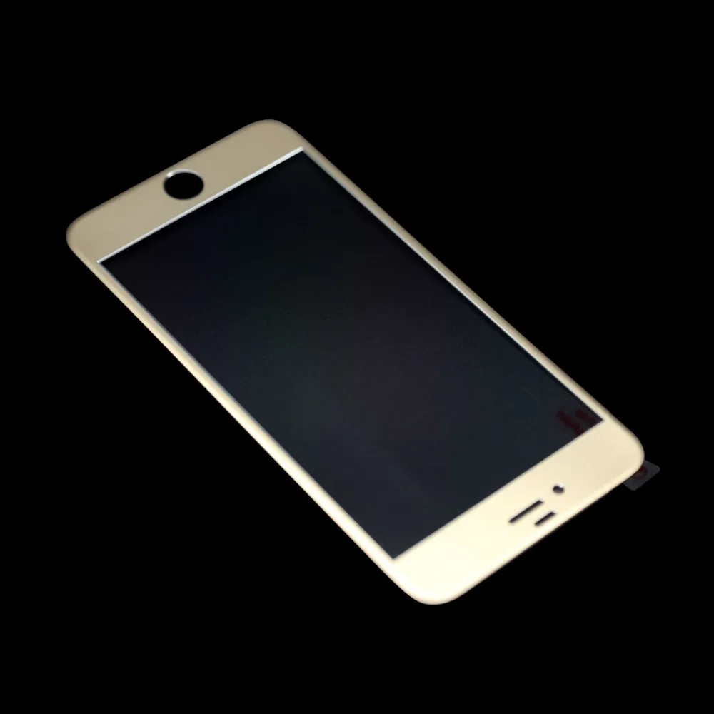 Цветное защитное закалённое стекло титановый сплав для iPhone 6 5.5 дюймов 3-D дизайн полная защита экрана