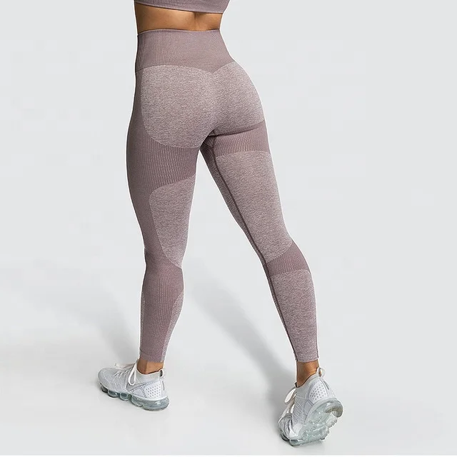
Jogger Peach hip Athleisure Yoga pants Stripe Work Out Seamless Knit Yoga Leggings 