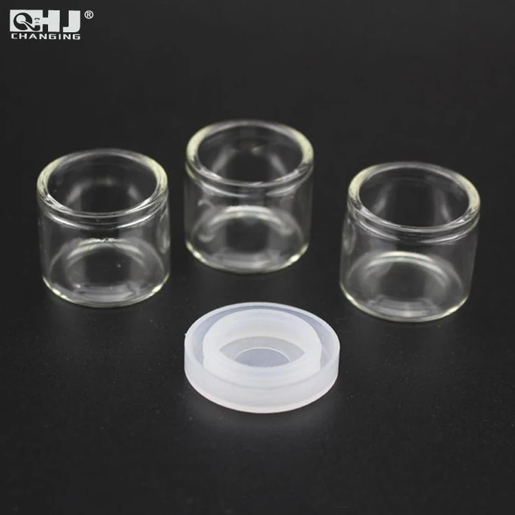 6 мл без шеи стеклянная банка для воска концентрата экстракта масла с пользовательской крышкой