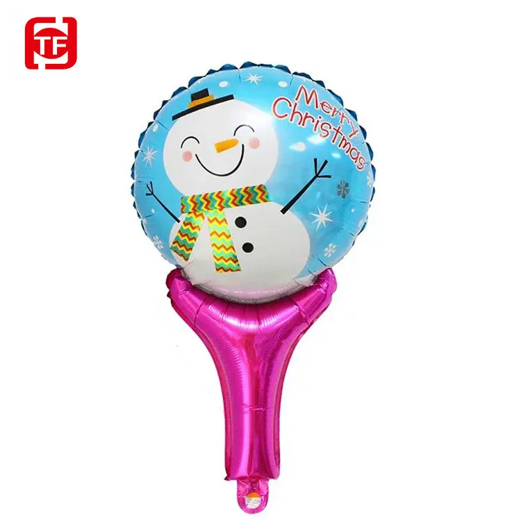 Alibaba Hot Sell 2018 Kids Toys 30*50cm Hand Holding Stick Balloons Inflatable Air Clap Stick Foil balloons