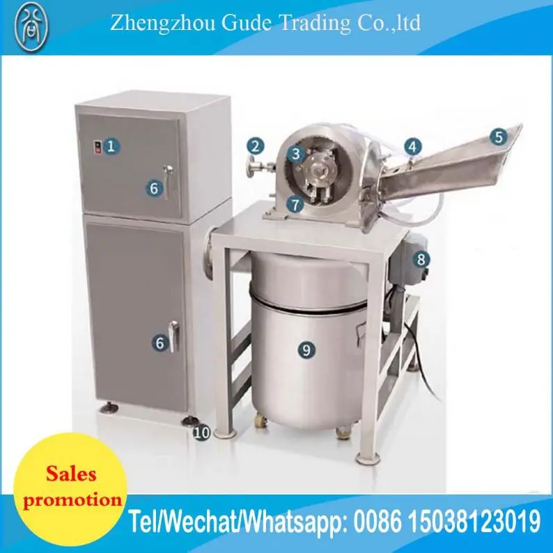 High Efficiency Dust Collecting Absorption Tea Leaf Cutting Crushing Powder Grinding Machine