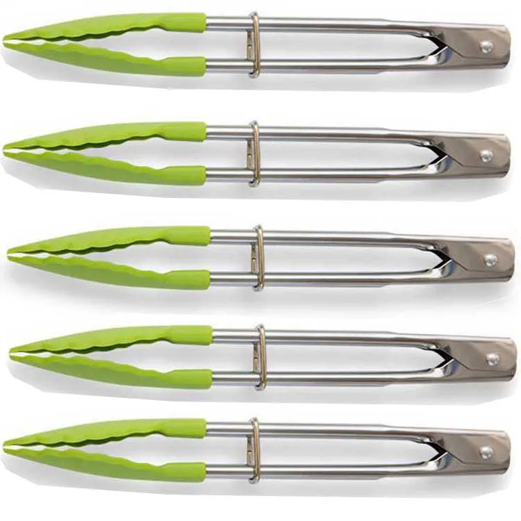 
Barbeque Grilling Tools 7 Inch Mini Stainless Steel Tongs With Silicone Tips Barbeque Grilling Tools 7 Inch Mini Stainless Steel Tongs With Silicone Tips&nbsp;