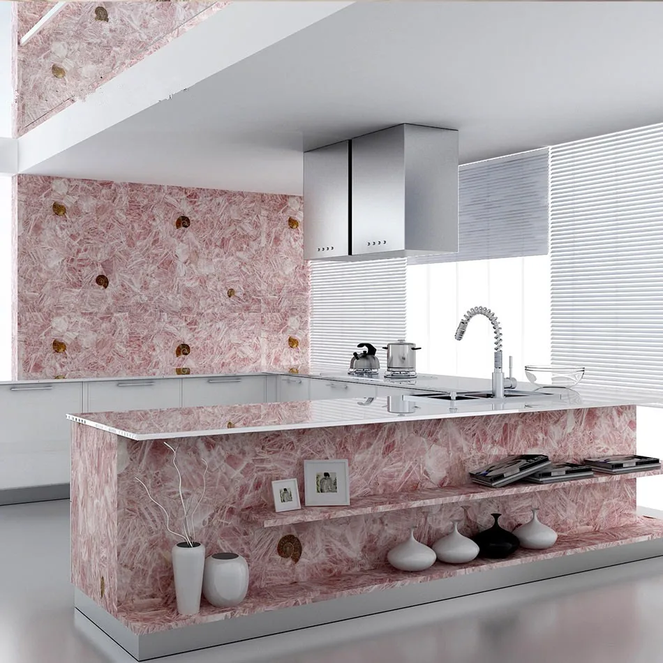 
gorgeous pink crystal quartz countertop vanity top table top 