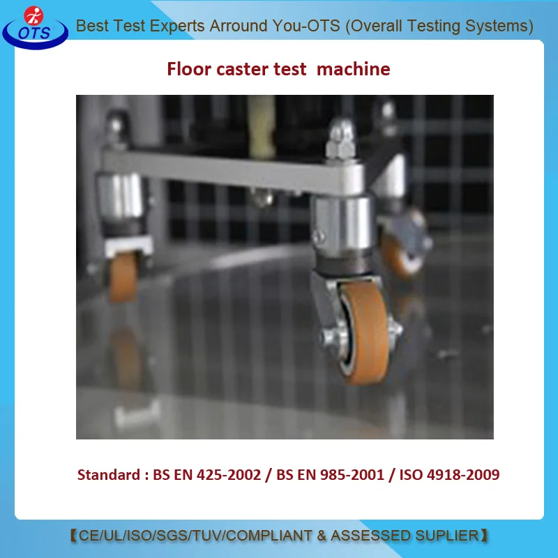 EN-425 EN 985 ISO 4918 Floor Covering Caster Effect Test Equipment Castor Floor Friction Durability Test Machine