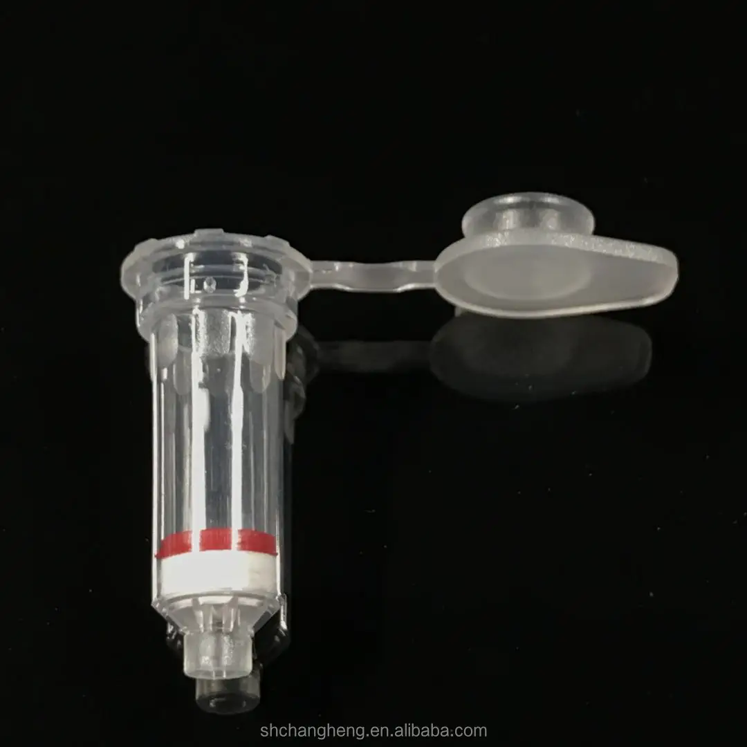 0.8ml test tube with glass fibers with four layers spin column