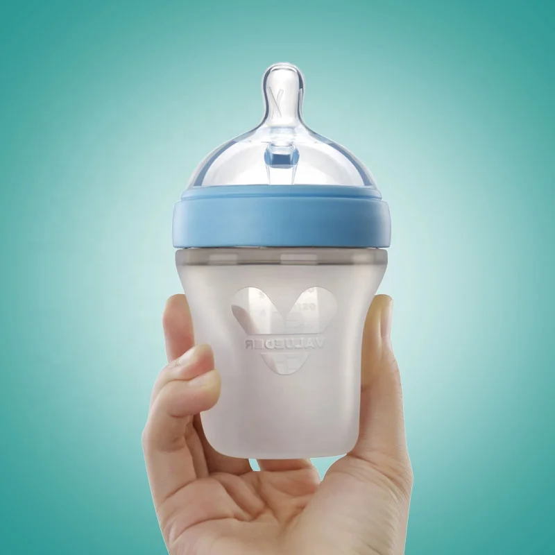 Cute silicone baby bottle water cup best selling silicone feeding bottles