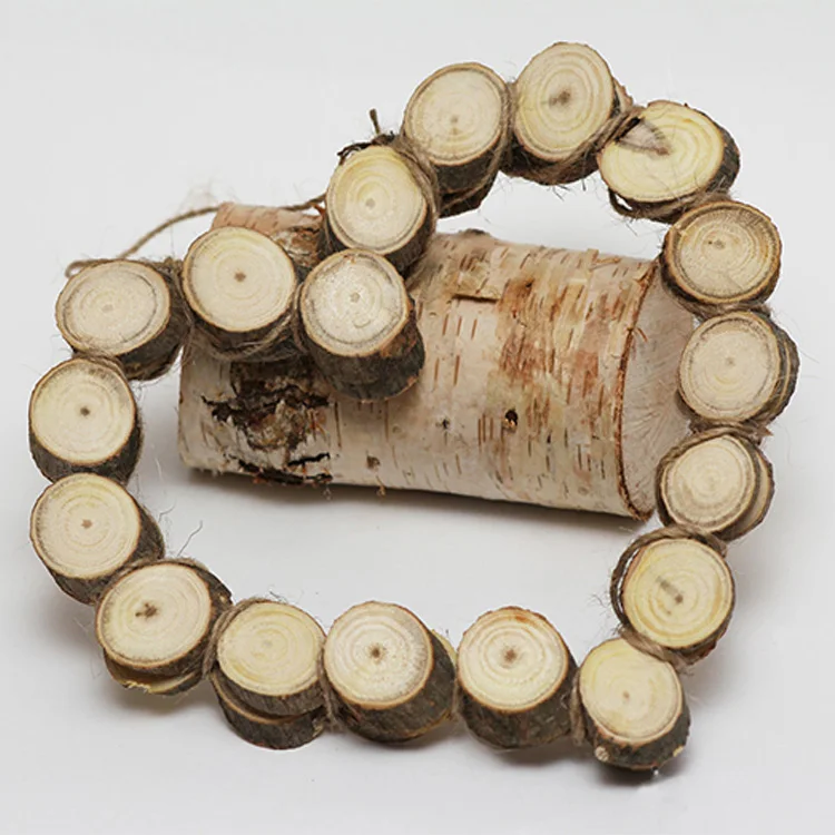Декоративные ремесла на заказ, натуральный круглый ломтик с веревкой, большой ломтик