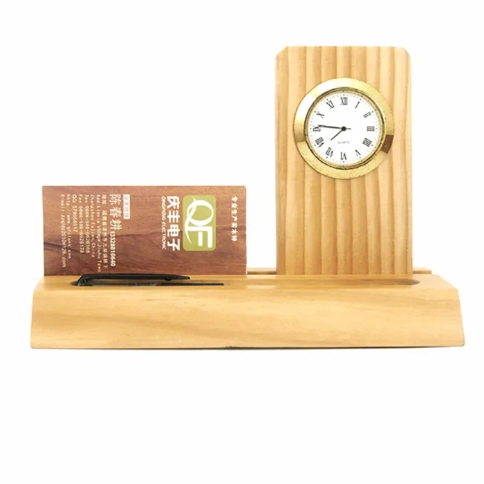 antique vintage handmade wooden table alarm clock