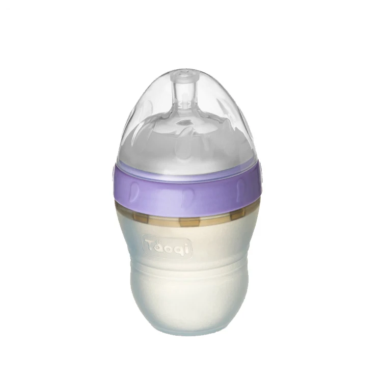 
Factory Guarantee Best Selling 5oz Milk Silicone Baby Bottle 