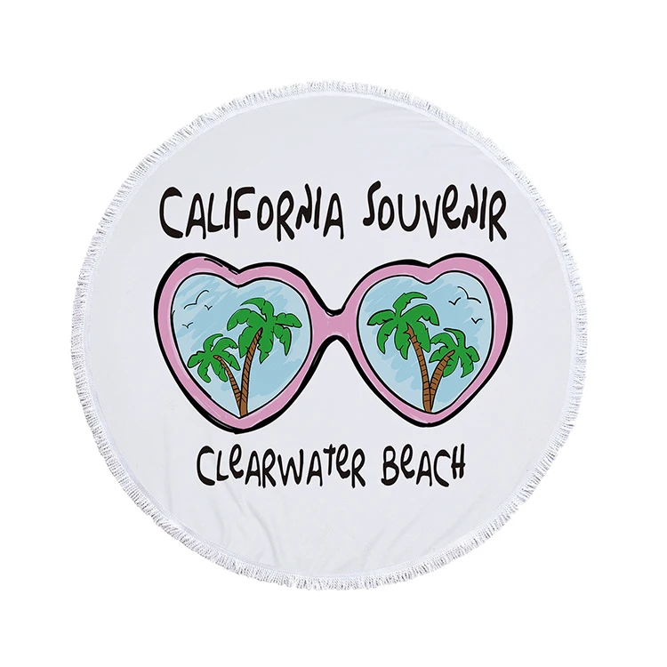 Promotional Use Heart-Shaped Glasses Light Brown Kids Clearance Beach Towels