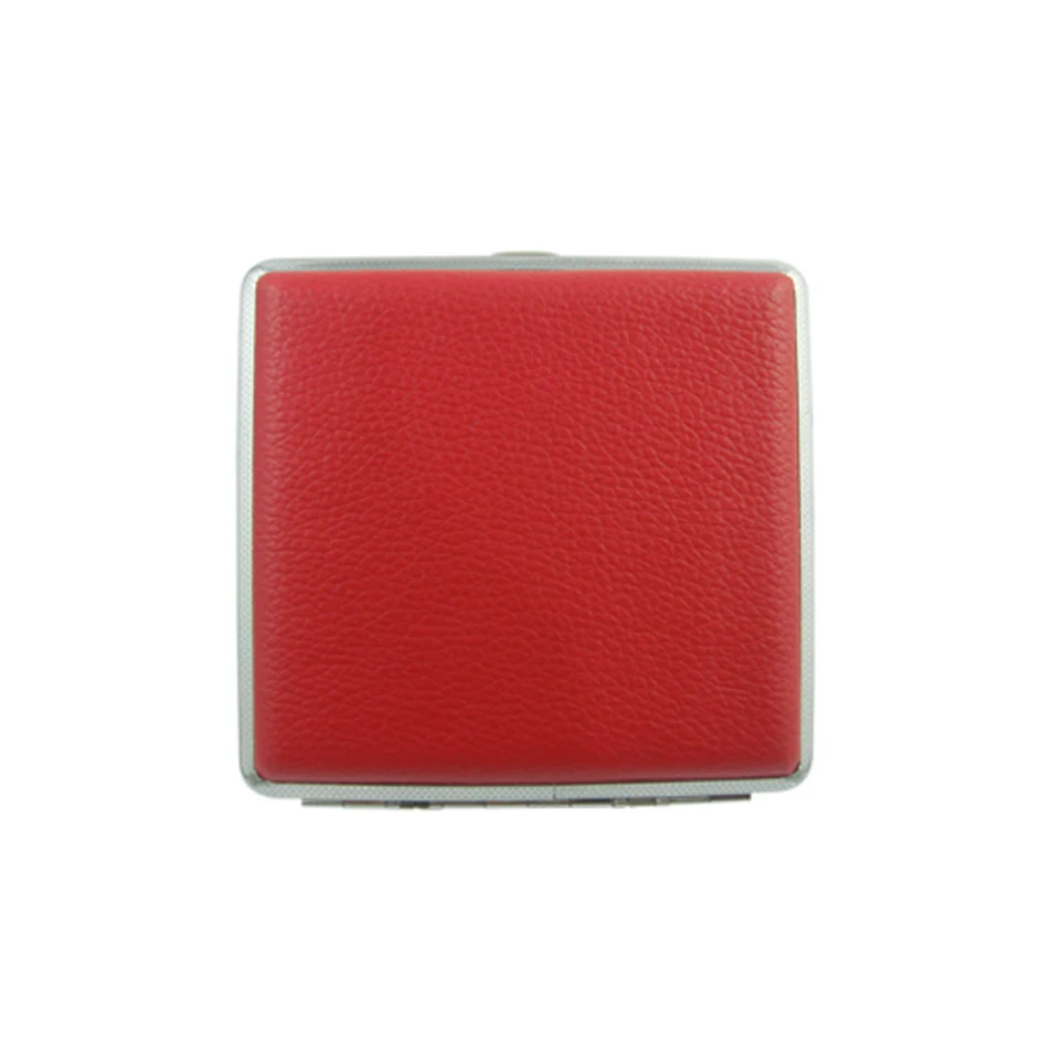 Подлинный металлический держатель для сигарет, табака, контейнер, коробка для хранения, кожаный портсигар, для подарка курильщикам