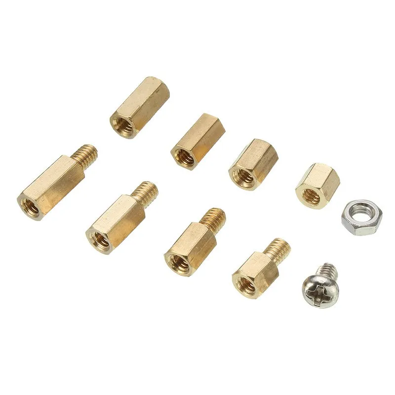 M4 BRASS SCREW NUT SPACERS STANDOFF PCB BOARD MALE FEMALE