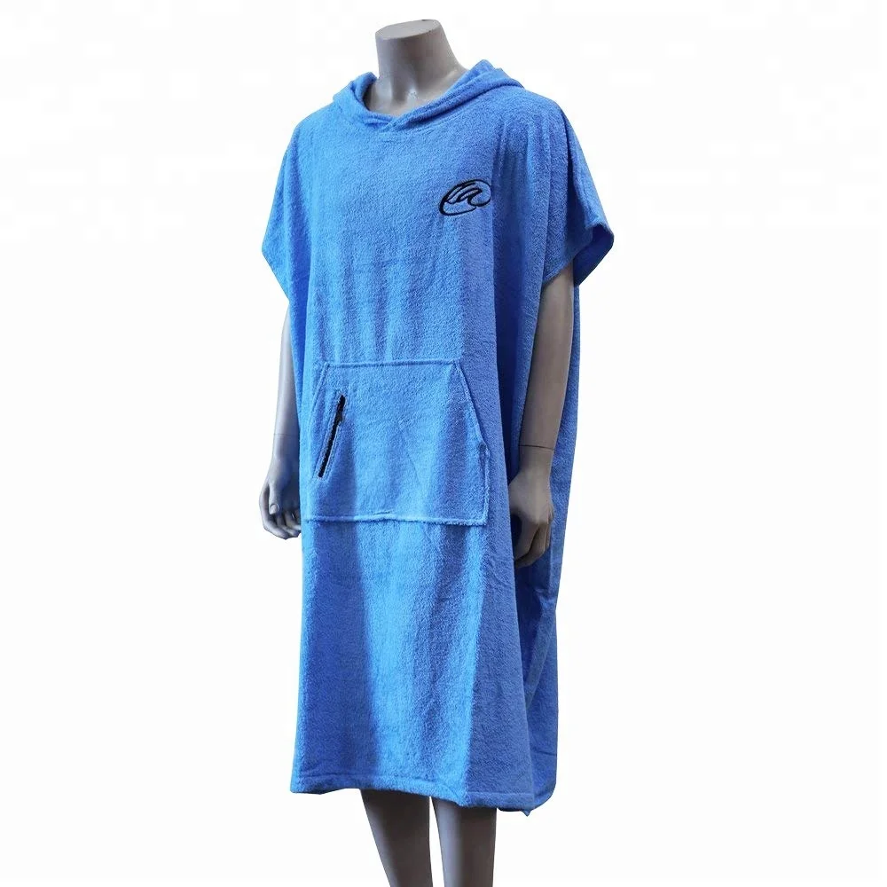100% cotton changing custom adult hooded surf poncho beach towel for adults