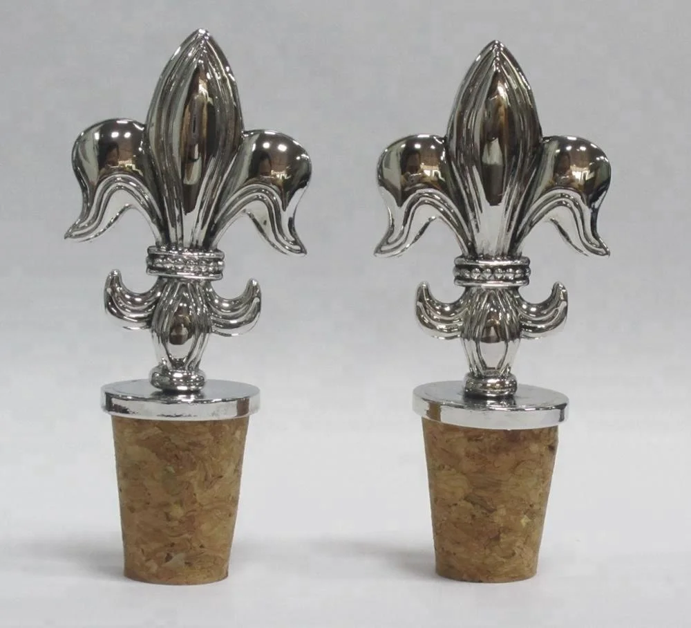 
Fleur de lis cork wine stopper 