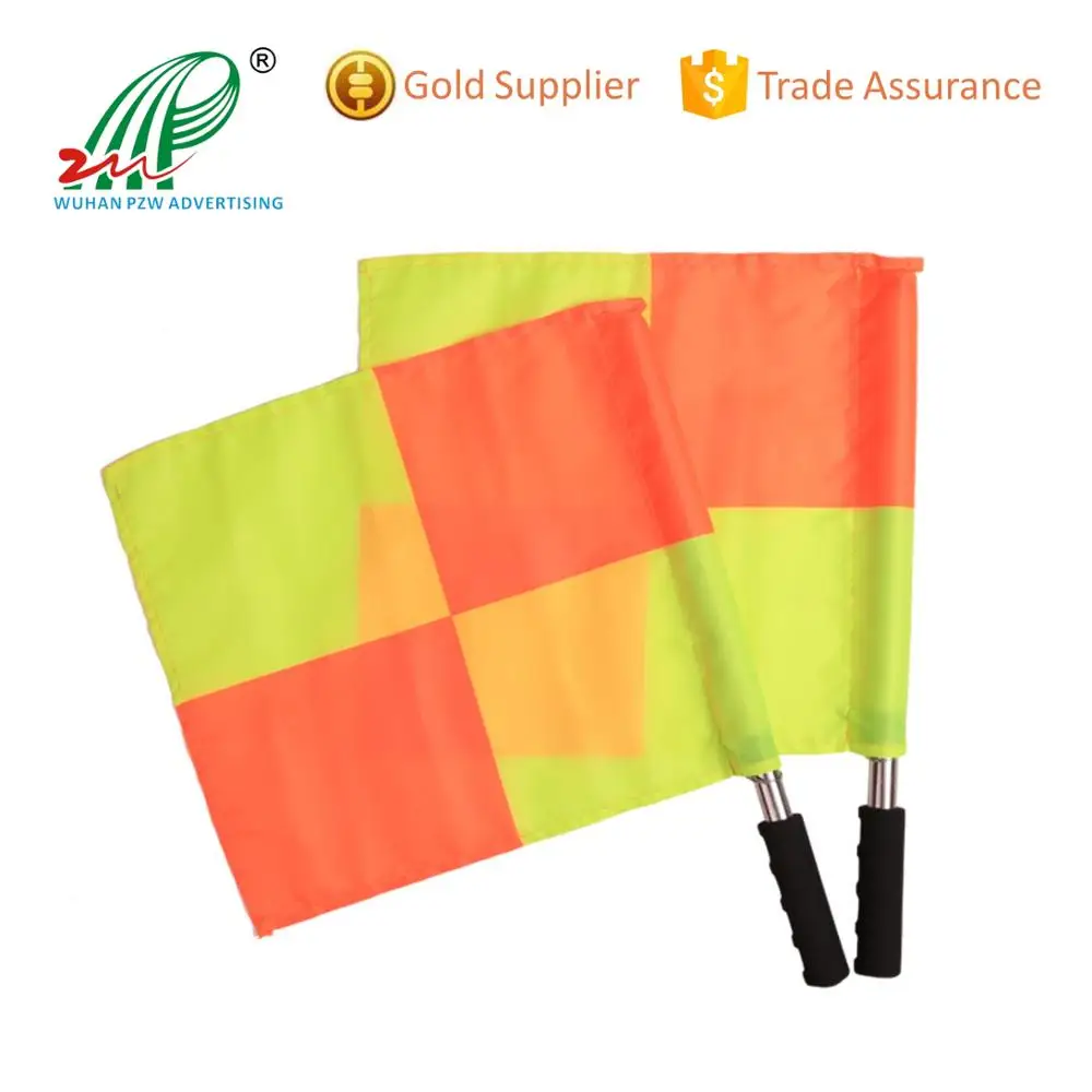 Football Soccer Gaelic Hockey Linesman Flags Hand Signal Referee Flag Kits Competition Flag