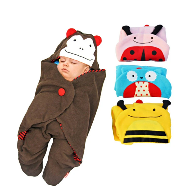 Горячая! новый детские младенческой теплый животных пеленание одеяло обернуть Sleepsacks спальный мешок 4 типы H1271