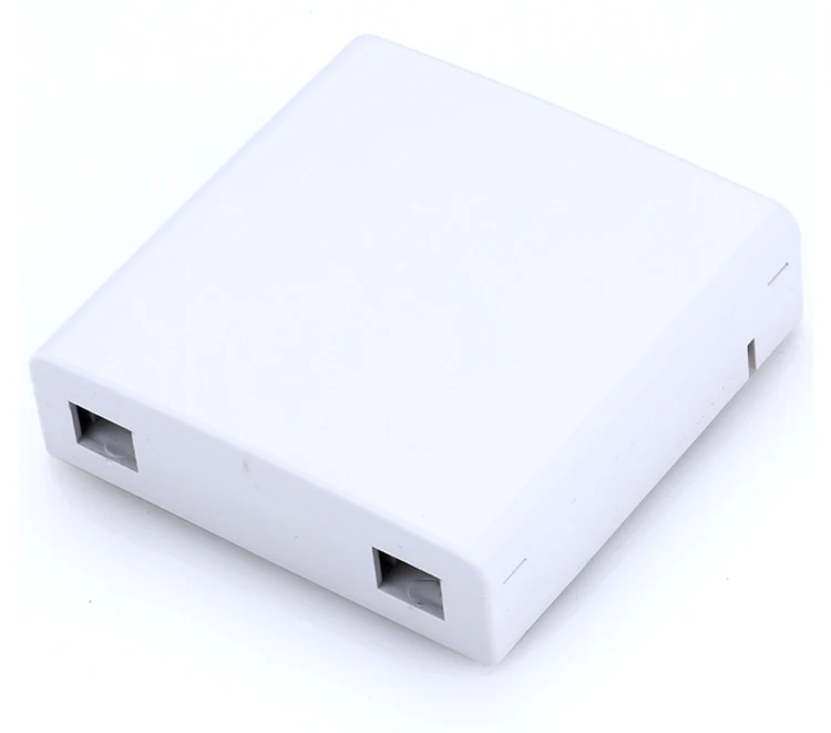 Indoor Wall Mounted 86*86mm Mini 2 Port FTTH Fiber Optic Termination Box