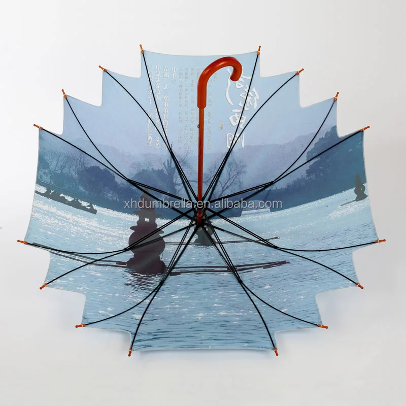 flower shape umbrella with custom design umbrellas