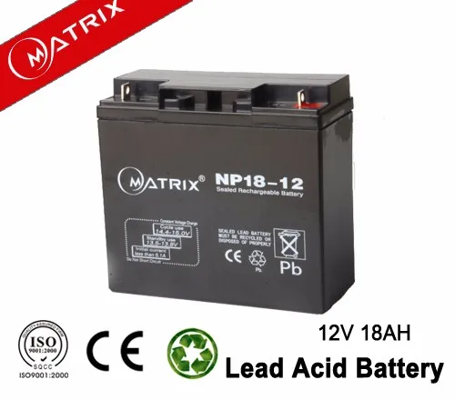
Matrix supply good price rechargeable 12v 18ah 20hr battery price 