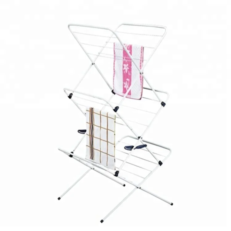 548-18 amazon best selling floor-mounted foldable clothes dryer rack